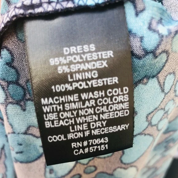 Jessica Howard Black and White Polka Dot Dress with Green Floral Hem Size 14W - Picture 8 of 8